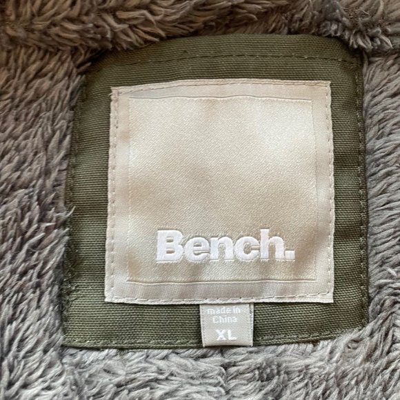 Bench Men's XL Army Olive Green Khaki Winter Jacket - Picture 14 of 14